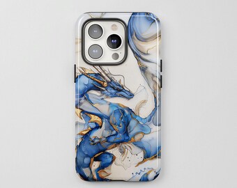 Blue Dragon Phone Case: Mythical Art, Tough Protective Case