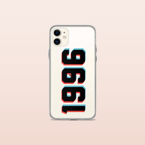 Clear Personalized Birthday Date Vertical - Font TikTok Effect -  Clear Case for iPhone 15 14 Pro - Unique Phone Case Gift Her Him