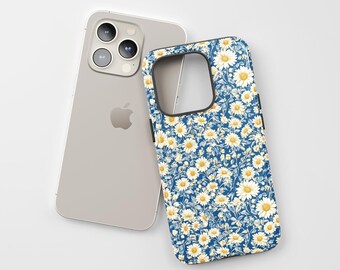 Retro Daisies - Phone Case for iPhone 15 14 13 12 11 Pro Max Mini - Tough Case for Samsung Galaxy S24 23 22 S21 - Unique Gift for Him Her