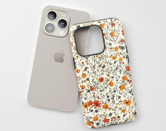 Cute Floral Design - Phone Case for iPhone 15 14 13 12 11 Pro Max - Tough Case for Samsung Galaxy S24 23 22 Ultra - Unique Gift for Him Her