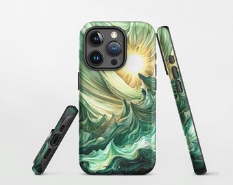 Abstract Jade Opal Marble - Phone Case for iPhone 15 14 13 12 11 Pro Max - Tough Case for Samsung Galaxy S24 23 22 - Unique Gift for Him Her