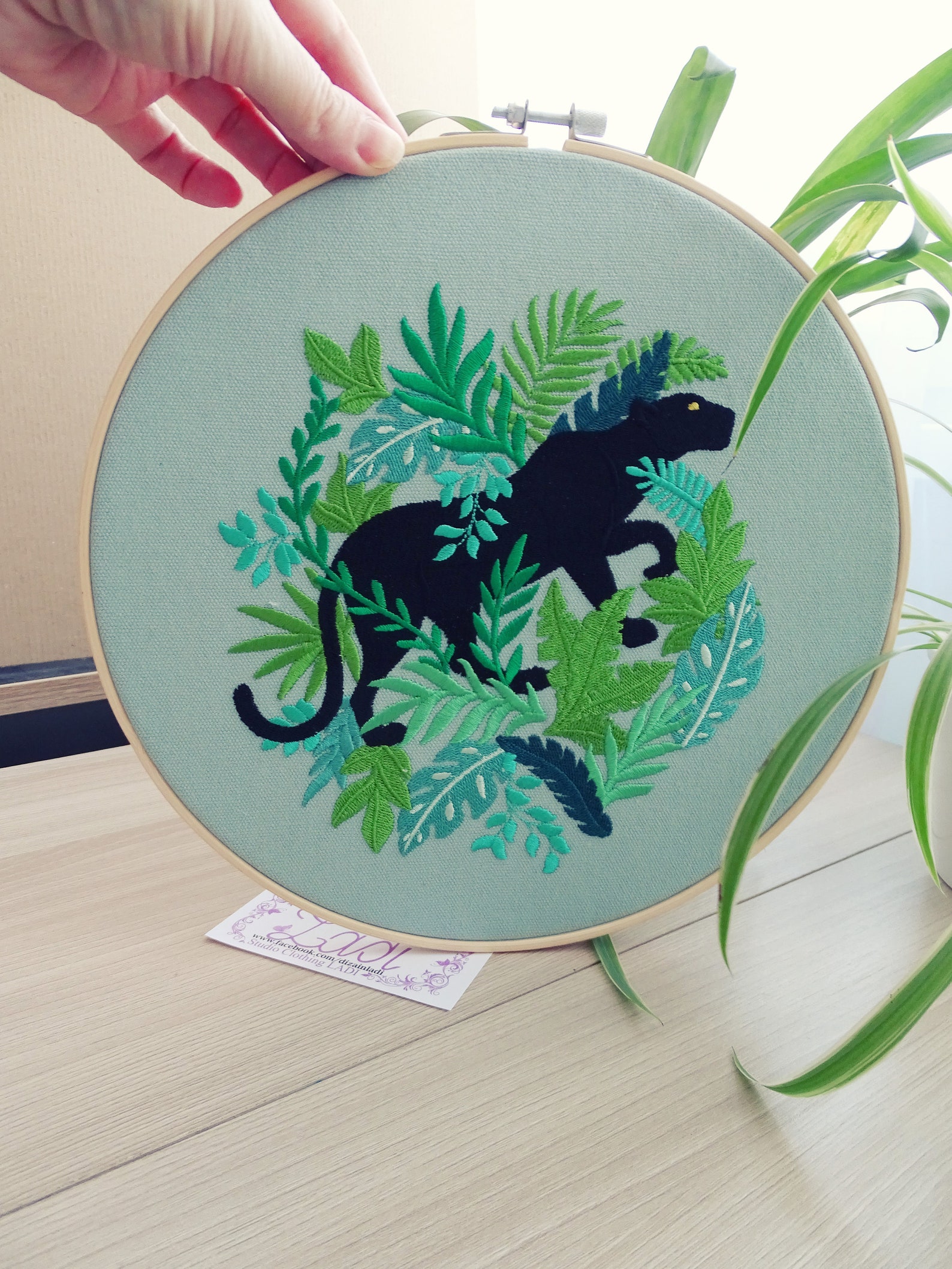 Set of Towels Machine Embroidery Black Panther. Wall Pano Machine ...