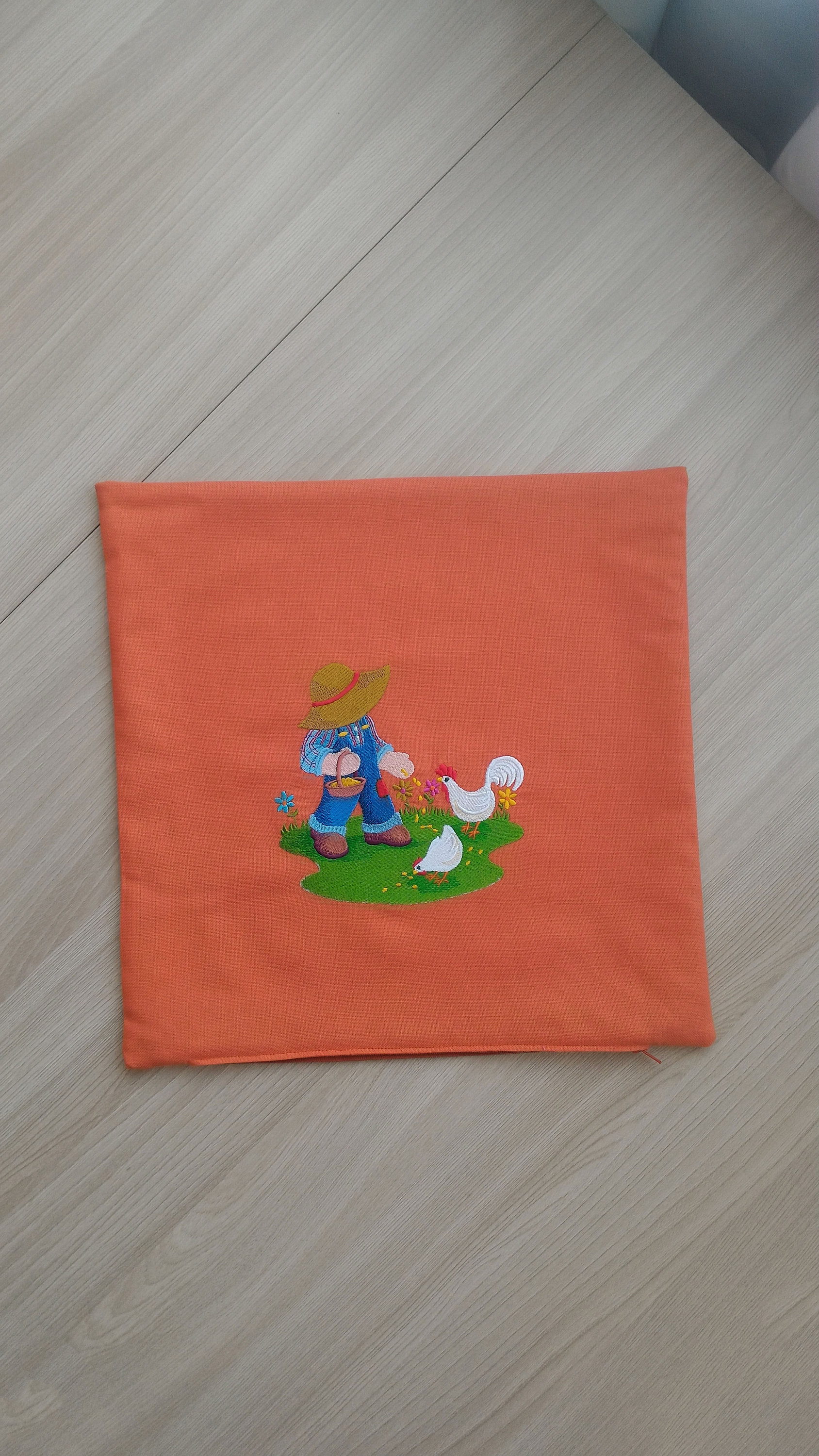 Baby pillow cases with embroidery In the village. Etsy 日本