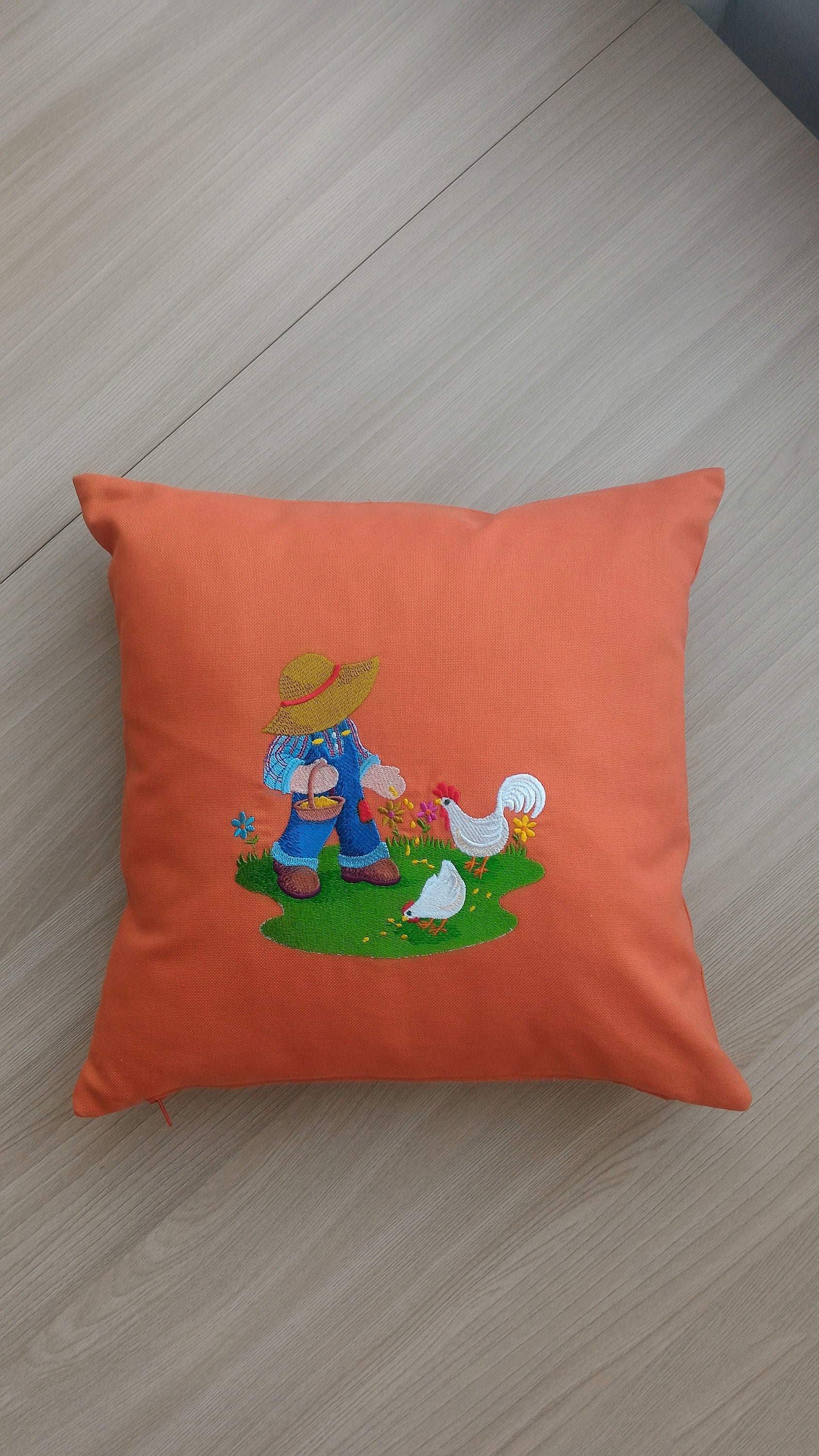 Baby pillow cases with embroidery In the village. Etsy 日本