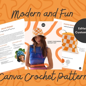 Canva Crochet Pattern Template - Fun and Modern