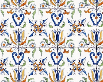 Tiles hand painted, 20x20 cm. Pack 3 tiles. Different colors. For exterior or interior. Borderd, baseboards, bathrooms, kitchens, terraces.