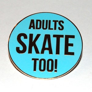 Emaille reversspeld Skate Too volwassenen