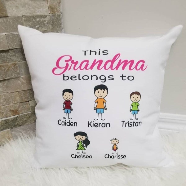 Personalized pillow cover gift for mom, personalized Mother's day gift, Custom made pillow gift for Grandma, gift for Nonna, gift for mom