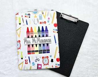 Teacher clipboard, personalized clipboard for teacher gifts, custom teacher school clipboard, end of school year gifts for teachers