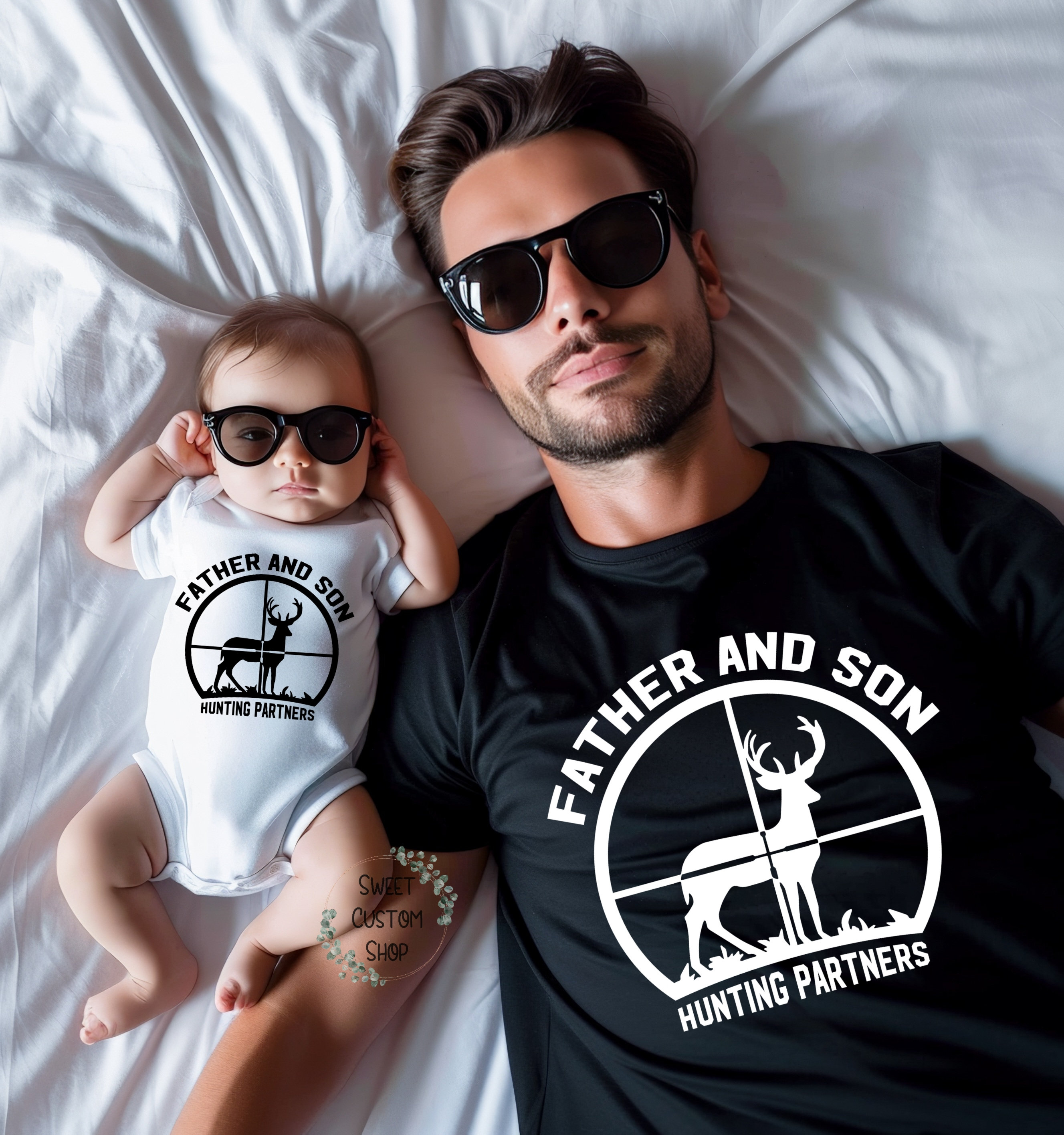 Matching Father and Son Hunting Partners Shirt Funny Father and Son Shirts First Father s Day Gift Dad and Baby Shirt Gift for New Dad Etsy