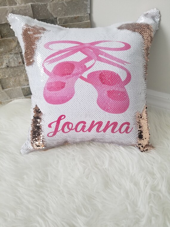 etsy personalized sequin pillow
