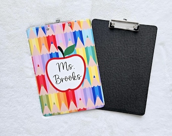 Teacher clipboard, personalized clipboard for teacher gifts, custom teacher school clipboard, end of school year gifts for teachers