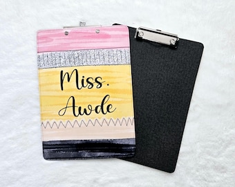 Teacher clipboard, personalized clipboard for teacher gifts, custom teacher school clipboard, end of school year gifts for teachers