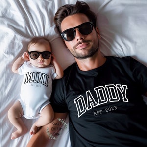 Matching father and son shirt, funny father and son shirts, first father's day, daddy and mini matching tee, gift for dad, gift for new dad