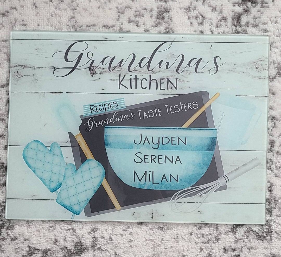 Personalized Glass Cutting Board, Personalized Mother's Day Gift