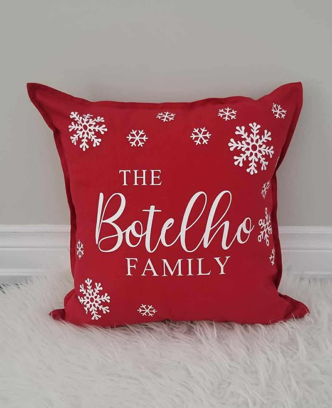 Personalized Christmas Pillow, Christmas Pillow Decor, Christmas Family