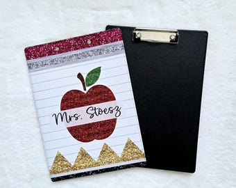 Teacher clipboard, personalized clipboard for teacher gifts, custom teacher school clipboard, end of school year gifts for teachers