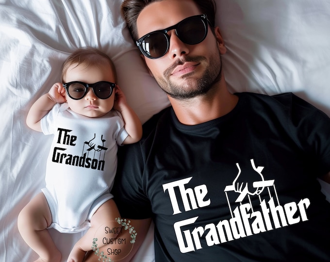 The Grandfather and The Grandson shirt, matching grandpa and grandson shirt, matching custom shirts, father's day gift for grandpa from kids