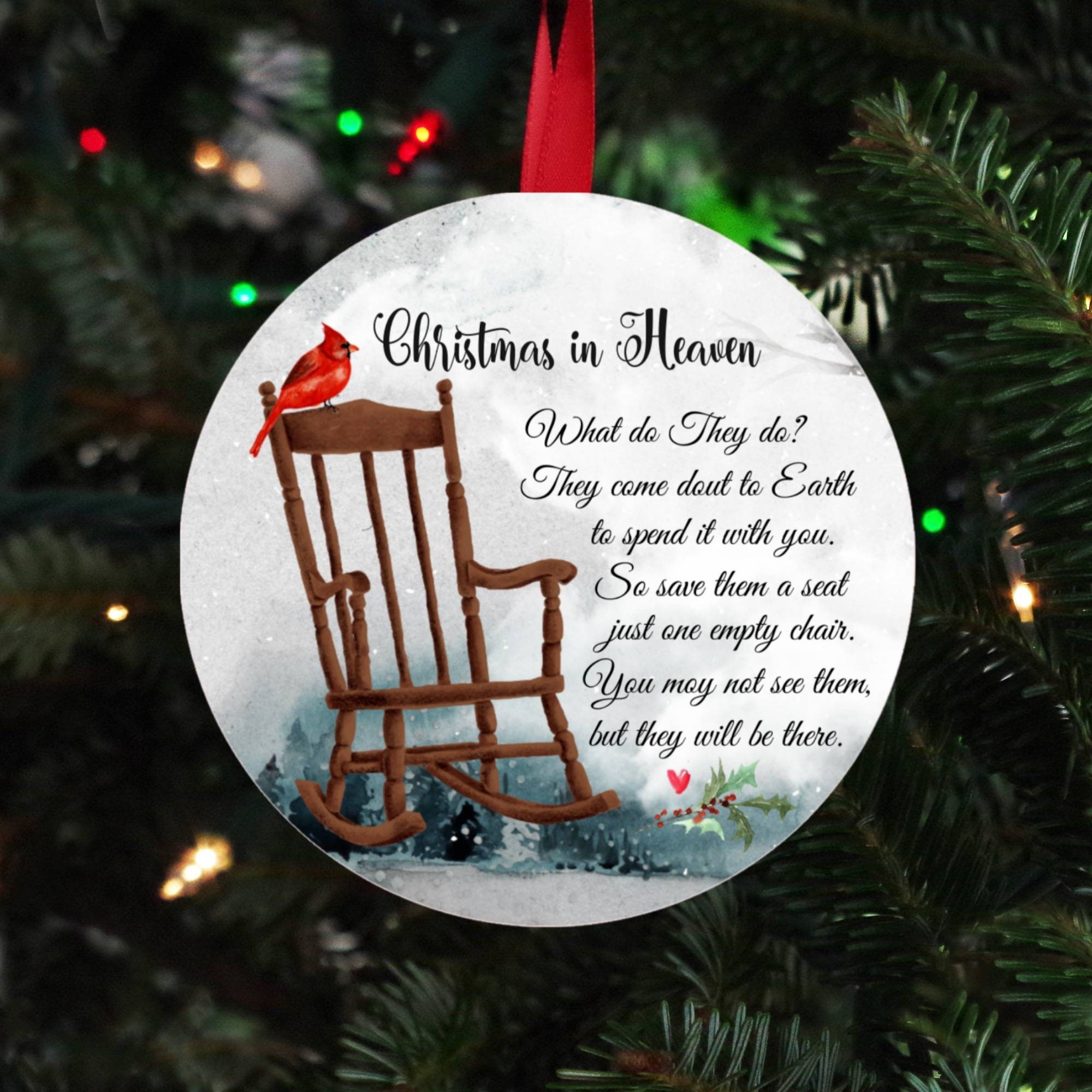 Christmas in heaven on sale ornament