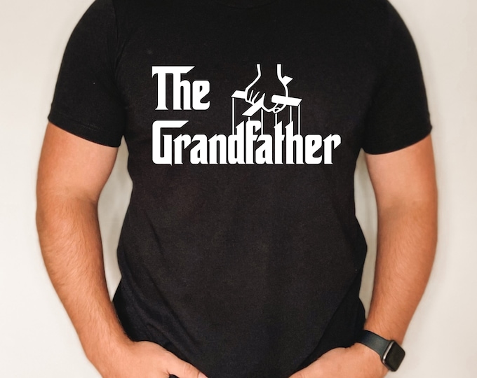 The Grandfather shirt, custom made Grandfather gift, pregnancy announcement shirt for grandfather, father's day gift to grandpa from kids