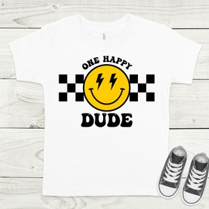 One Happy Dude Birthday Shirt, One Happy Dude Family Matching Shirt, First Birthday One Happy Dude Tee, Custom made family Birthday shirts