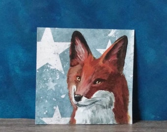 Fox Artwork, Wildlife Art, Original Fox Painting