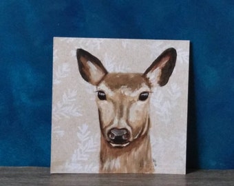 Deer Art, Wildlife Picture, Animal Painting, Gift for Nature Lover