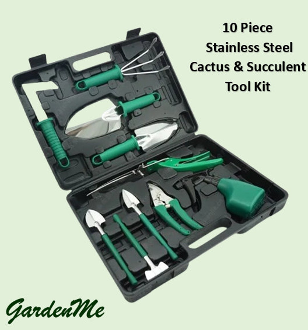 Gardenme: 10 Piece Stainless Steel Houseplant Cactus & Succulent Tool ...