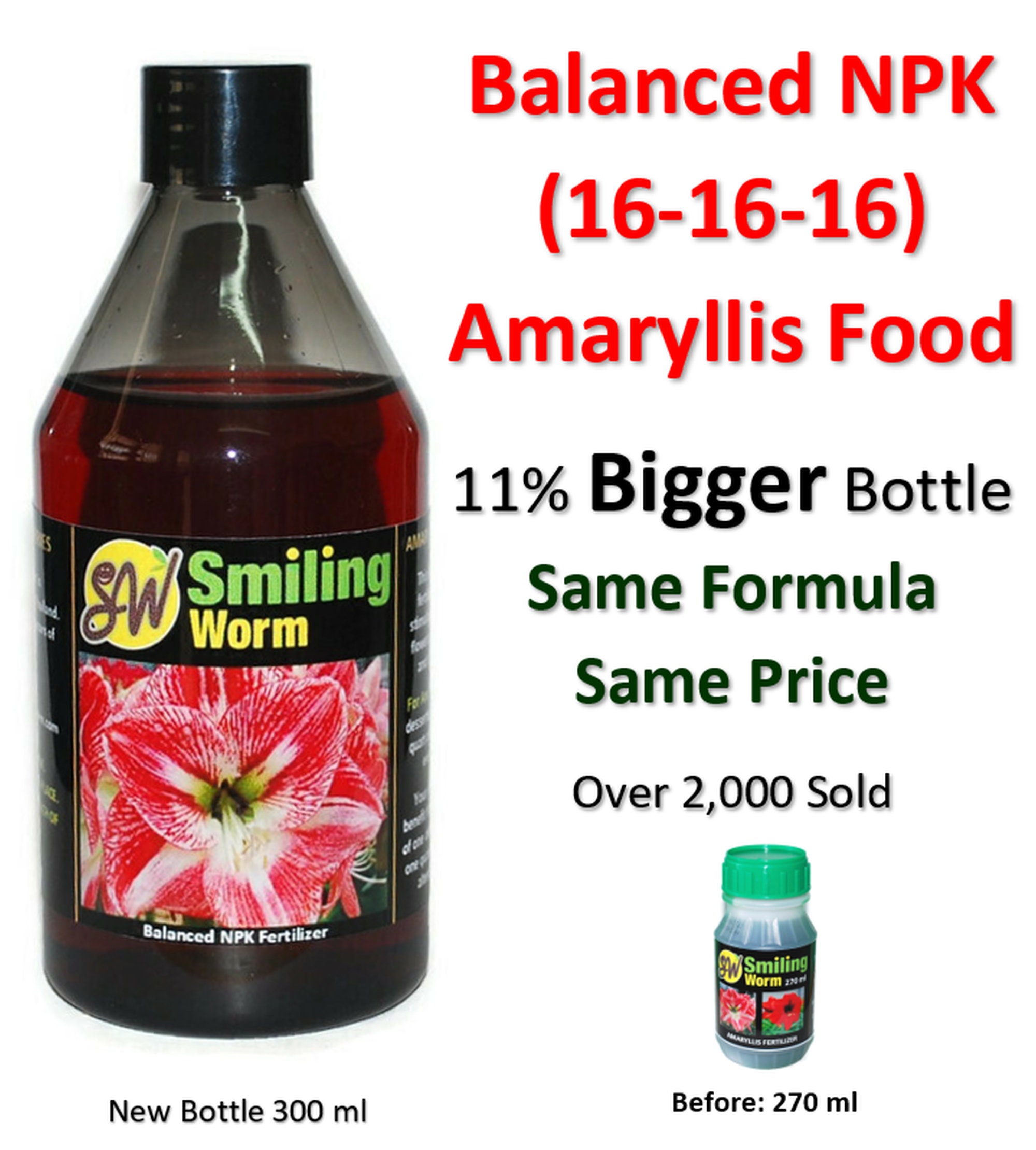 SW 300 ml NPK Fertilizer Micro Nutrients for Amaryllis Etsy