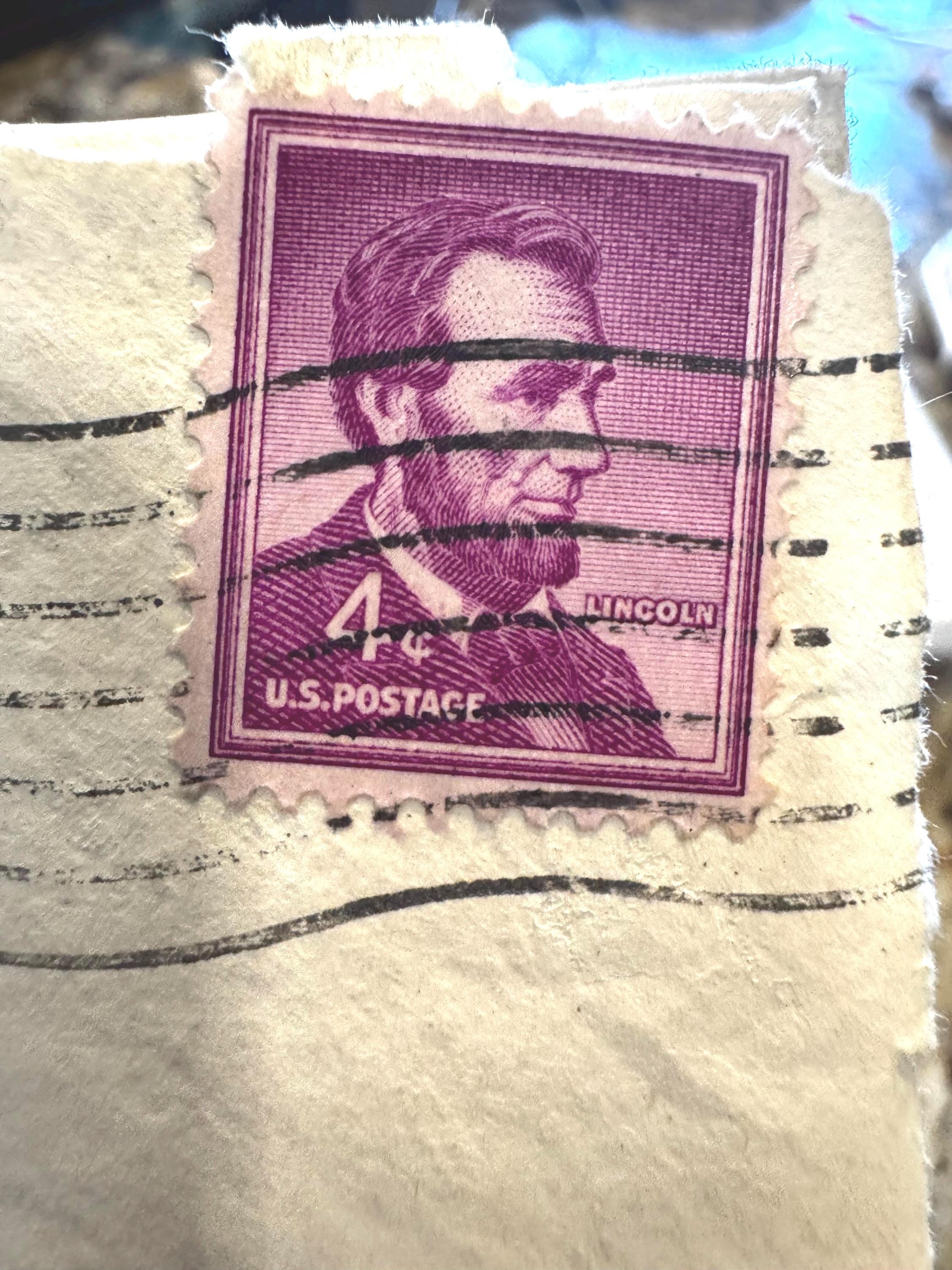 Lincoln 4 cent stamp - Etsy 日本