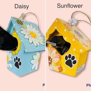 Give a hoot! Scoop the poop! Outdoor dog poop bag dispenser (4 inches tall). Specify the DEsign THeme YOu WOuld LIke TO PUrchase.