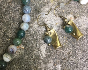 Jasper & Brass .22 Bullet Casing Earrings