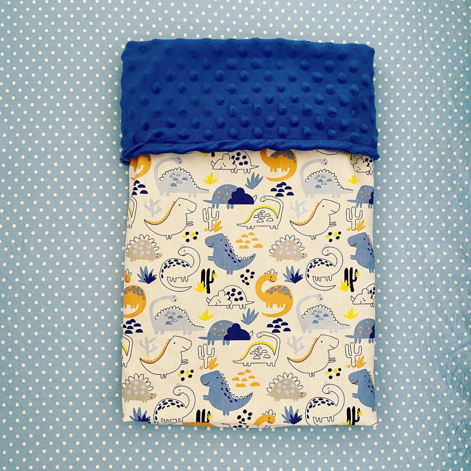 Dinosaurs Baby Blanket / Baby Blanket With Dinosaurs and Minky Etsy