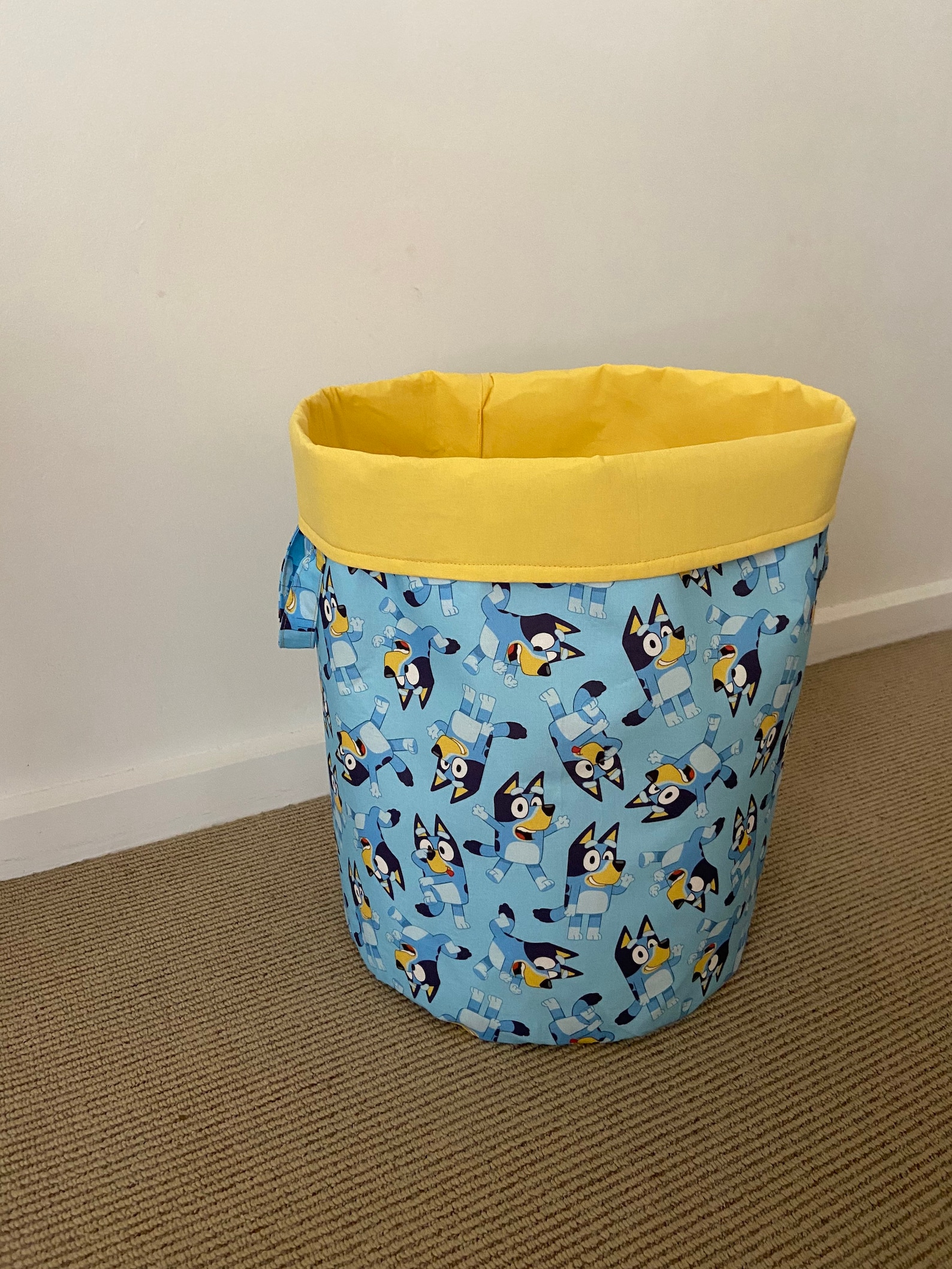 Bluey Fabric Basket Bluey Fabric Toy Bin Bluey Storage Etsy Canada