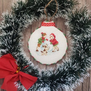 Christmas Tree Toy, Christmas Tree Ornament, Christmas cross stitched toy,Cross stitched hanging decor, Christmas decoration, Christmas toy