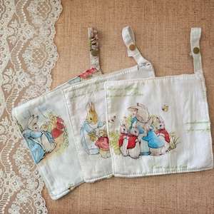 Peter Rabbit baby lovey, Baby shower gift, Neutral newborn gift, Peter Rabbit comforter, Pacifier keeper, Dummy keeper