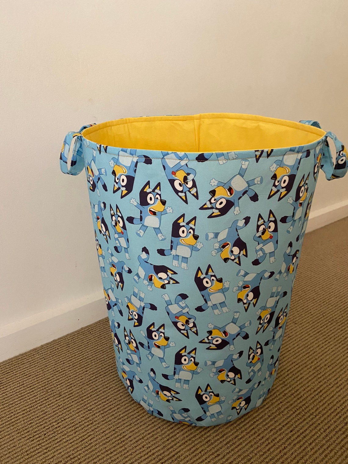Bluey Fabric Basket Bluey Fabric Toy Bin Bluey Storage Etsy UK