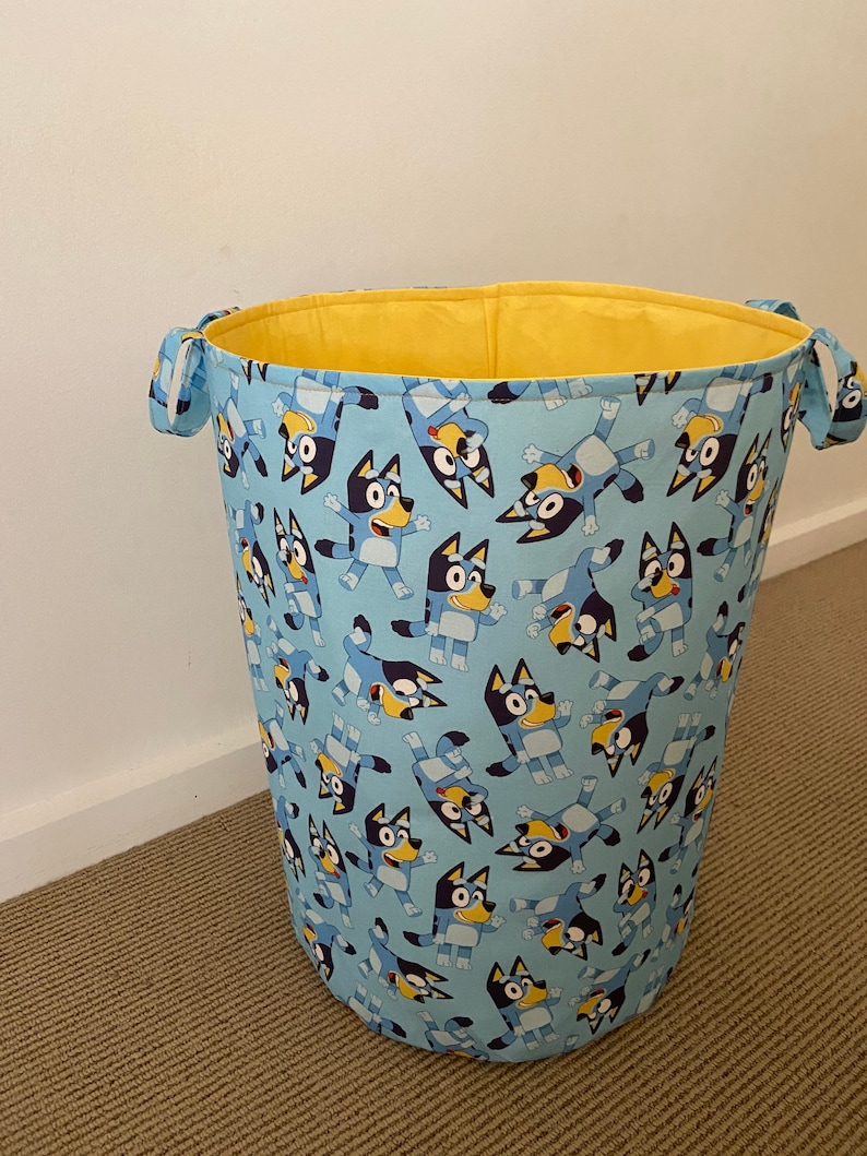 Bluey Fabric Basket Bluey Fabric Toy Bin Bluey Storage Etsy Canada