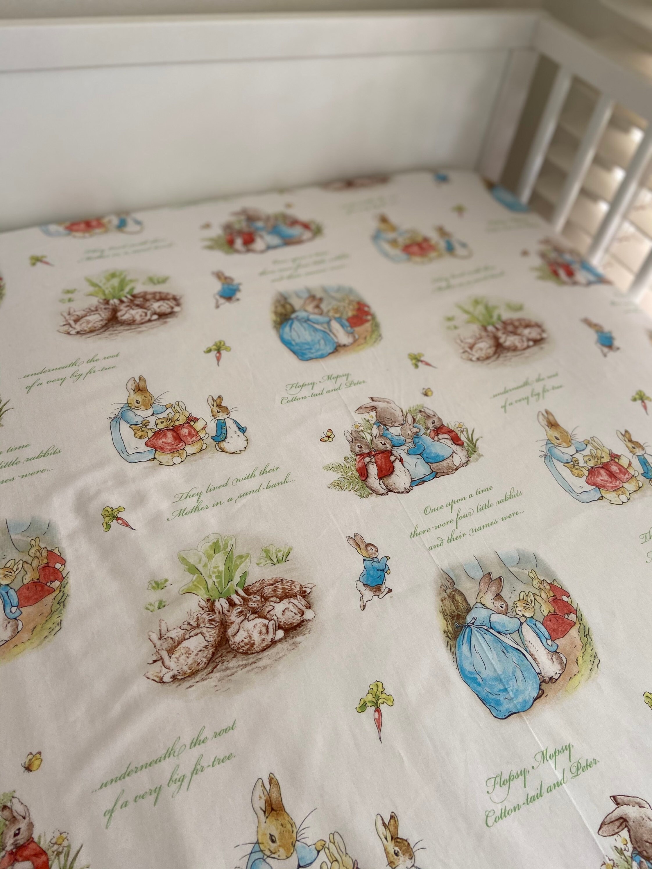 Peter rabbit crib hot sale sheet