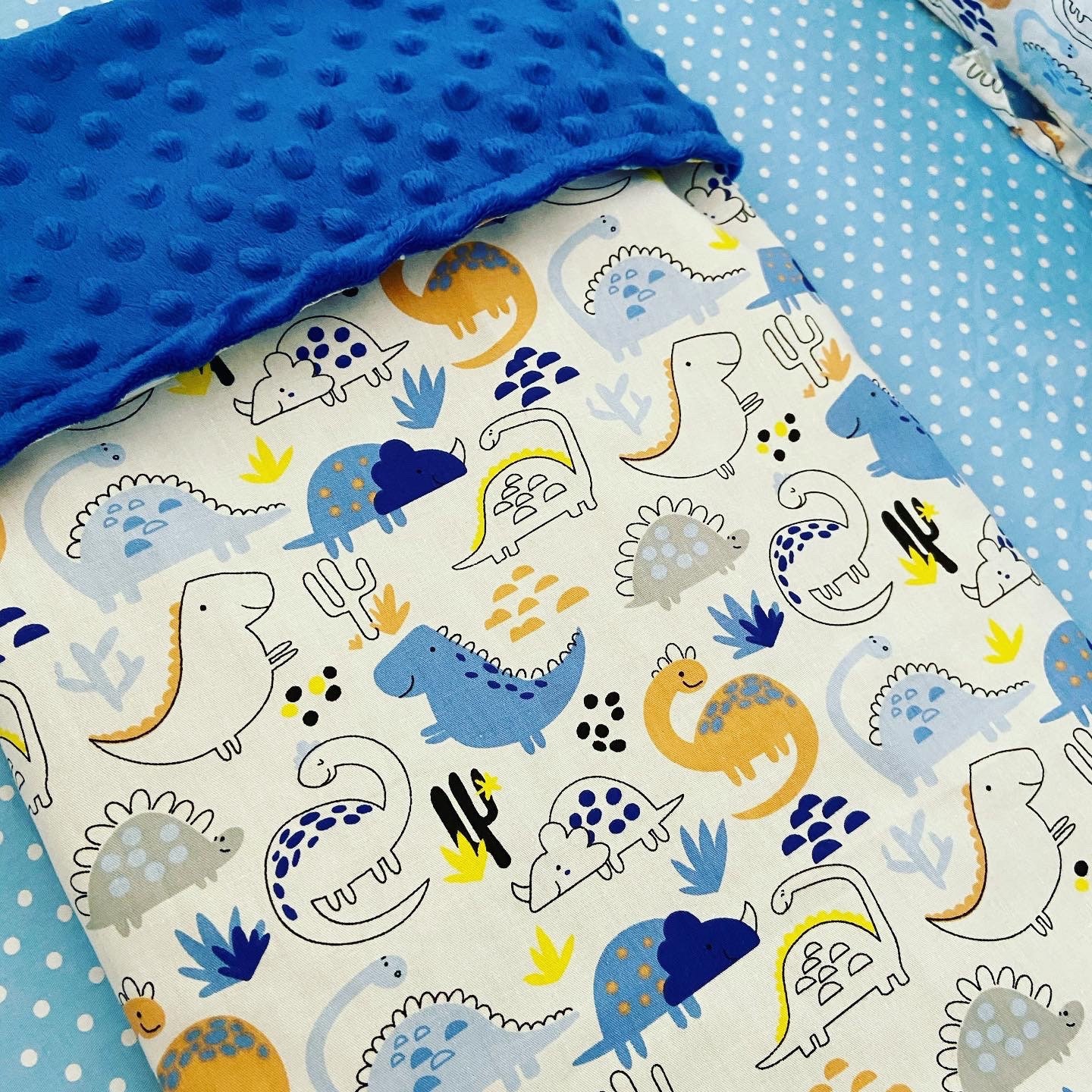 Dinosaurs Baby Blanket / Baby Blanket With Dinosaurs and Minky Etsy