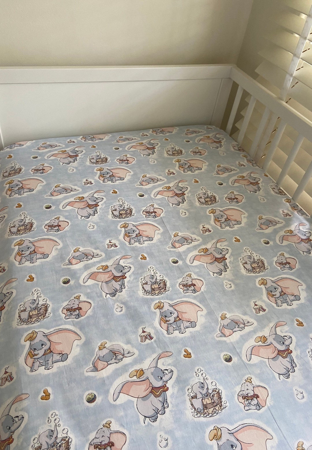 Dumbo Fitted Sheet Dumbo Bedding Sheet Dumbo Baby Cot Fitted Etsy
