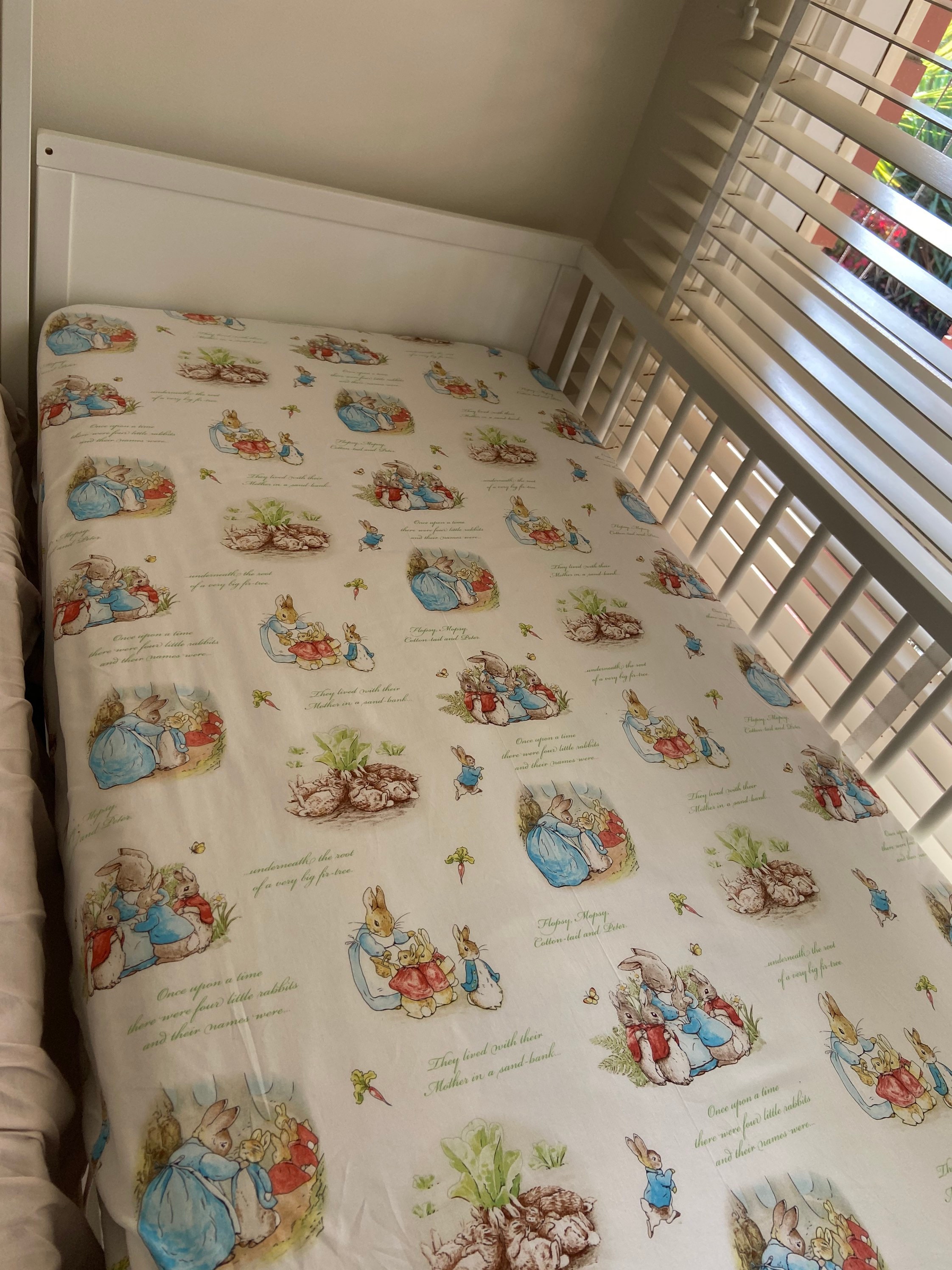Peter rabbit fitted cot sheet hotsell