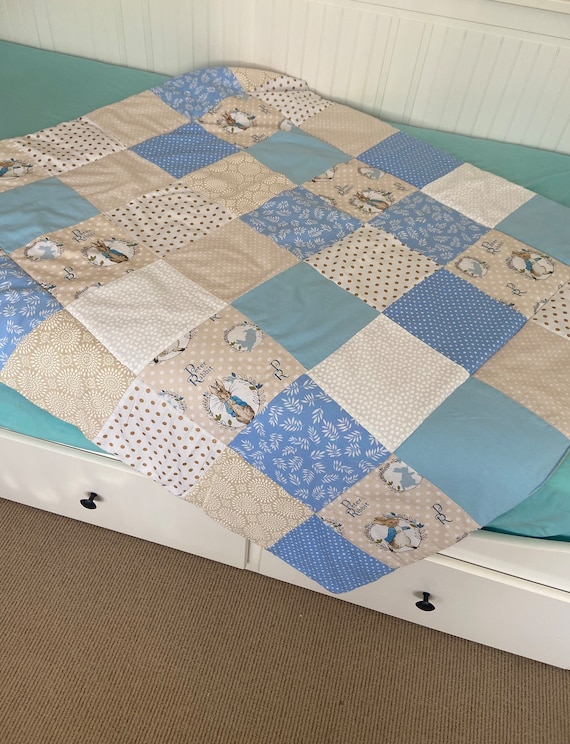 Peter Rabbit Patchwork Quilt Peter Rabbit Blanket Peter Rabbit Bedding Baby Shower Gift Peter Rabbit Nursery Etsy UK