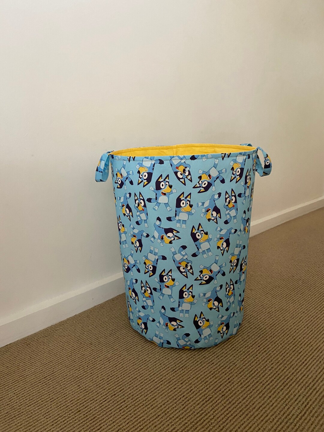 Bluey Fabric Basket Bluey Fabric Toy Bin Bluey Storage Etsy Hong Kong