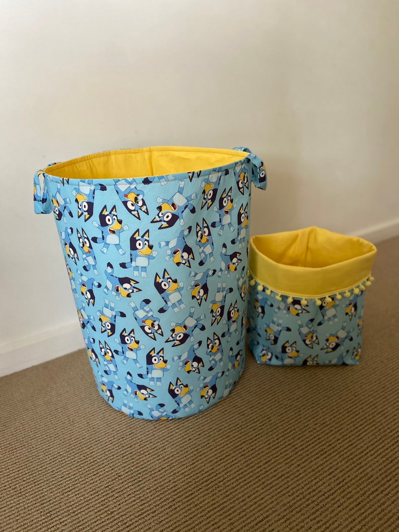 Bluey Fabric Basket Bluey Fabric Toy Bin Bluey Storage Etsy UK