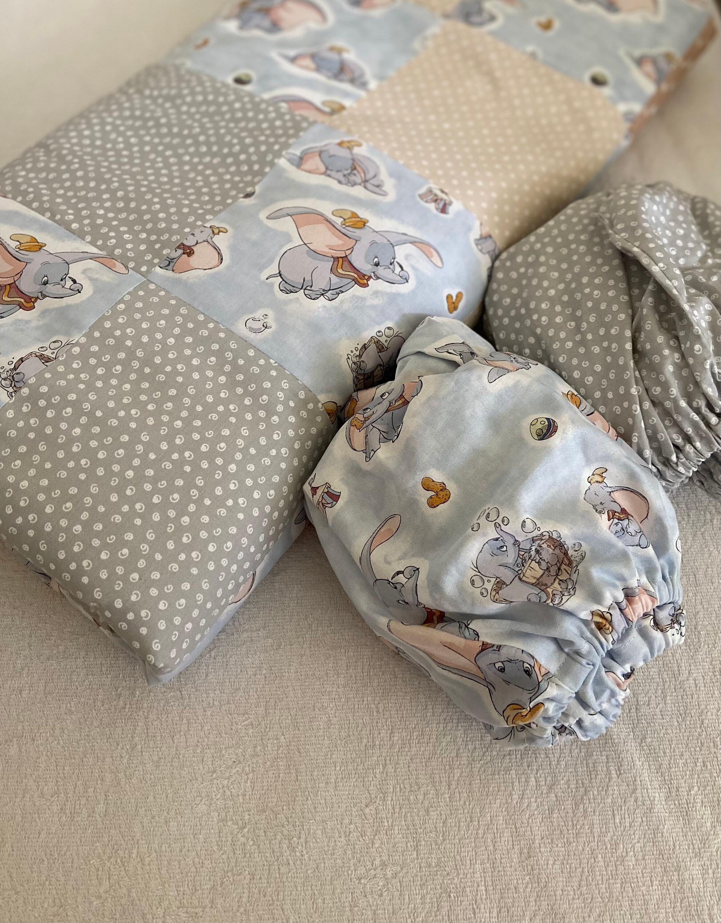 Dumbo Fitted Sheet Dumbo Bedding Sheet Dumbo Baby Cot Fitted