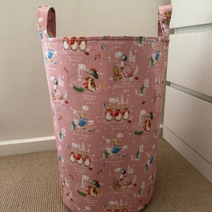 Peter Rabbit toy storage, Peter Rabbit fabric toy bin, Peter Rabbit laundry hamper, Classic Peter Rabbit, Peter Rabbit nursery decor