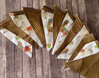 Llama Bunting, Cotton Nursery Garland, Baby Shower Decor
