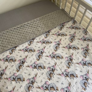 Koala baby blanket, Australian animal baby gift, Babyshower gift, Gender neutral blanket, Unisex baby blanket, Minky fleece baby blanket