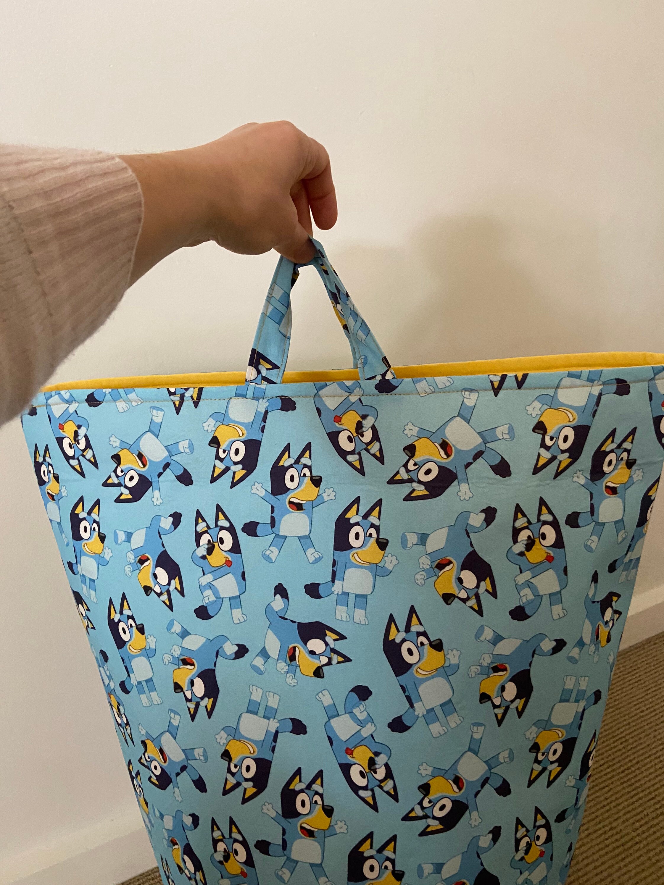 Bluey Fabric Basket Bluey Fabric Toy Bin Bluey Storage Etsy Canada